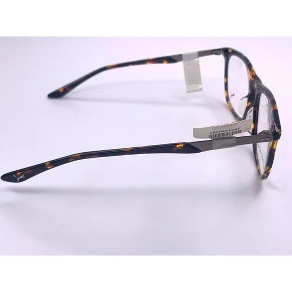 Puma PU00950 002 Brown Tortoise Gray Square Full Rim Glasses Frames 54-18-140 A1 - Picture 7 of 9